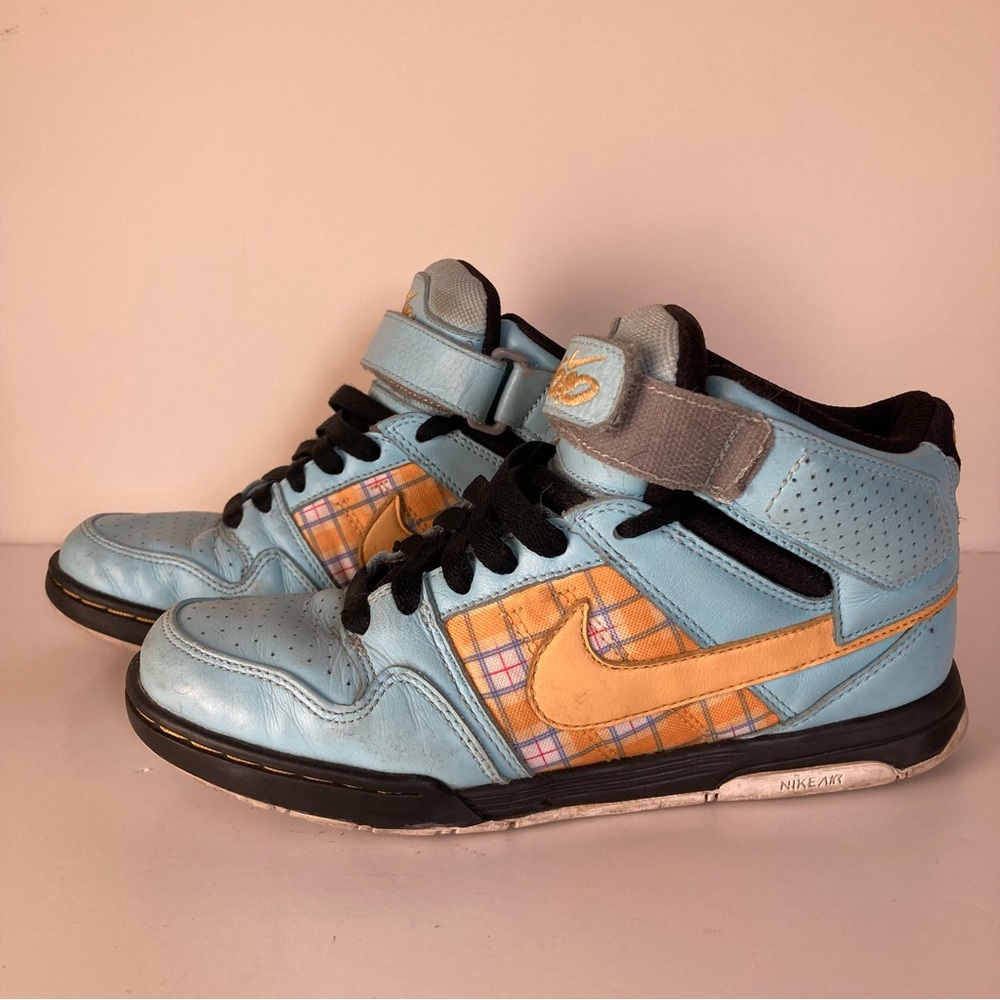 Nike iD custom baby blue air 6.0 high top sneakers size 6.5 - Picture 5 of 12